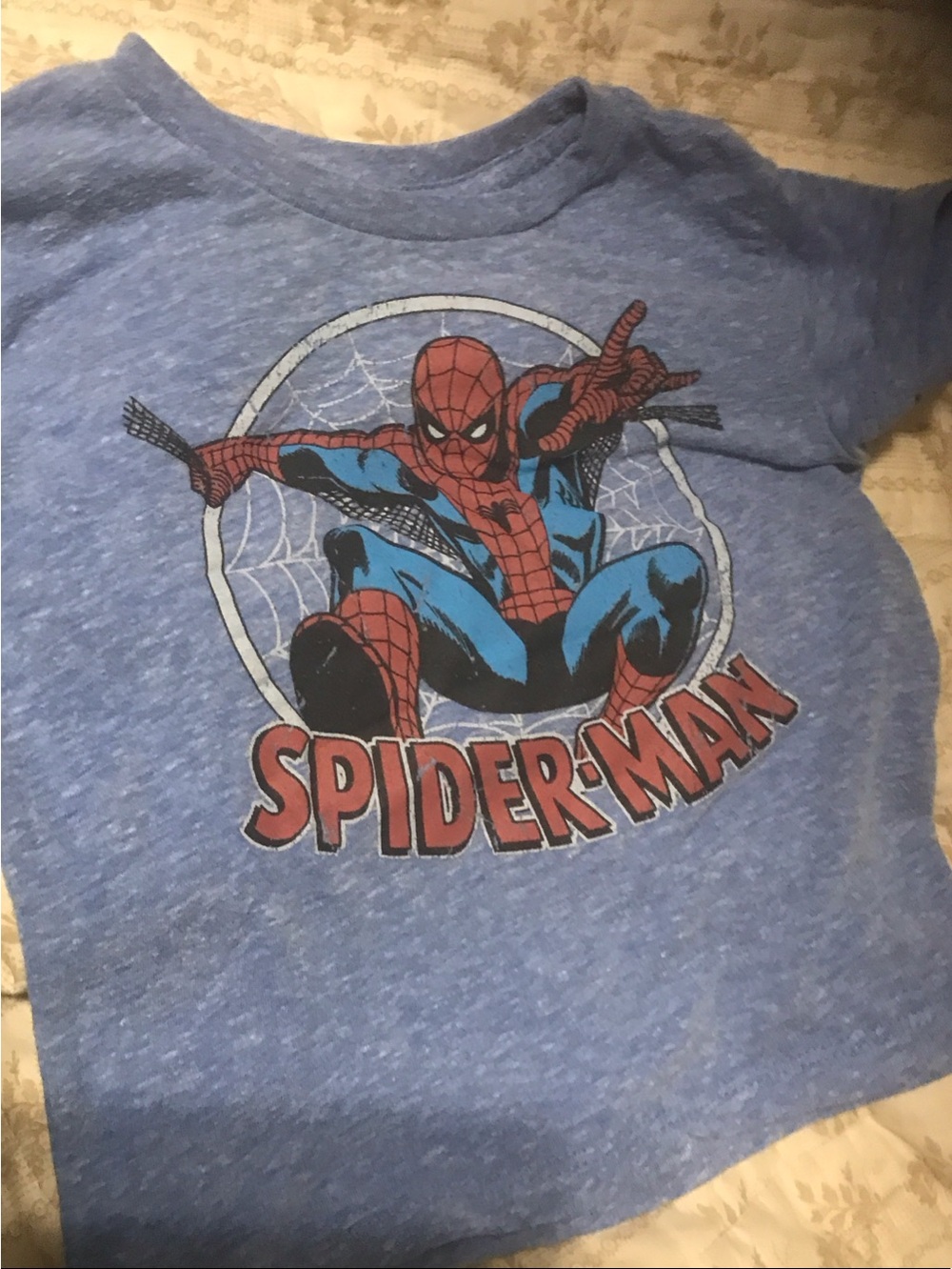 Spiderman Blue and Red Graphic Short Sleeve Tee